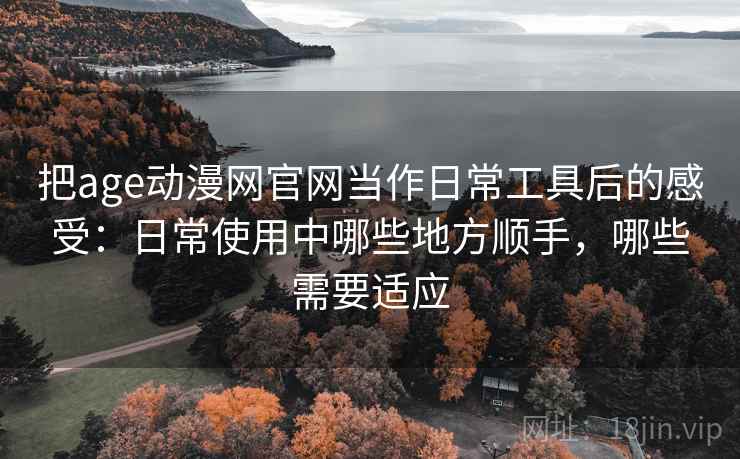 把age动漫网官网当作日常工具后的感受：日常使用中哪些地方顺手，哪些需要适应