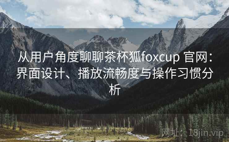 从用户角度聊聊茶杯狐foxcup 官网：界面设计、播放流畅度与操作习惯分析