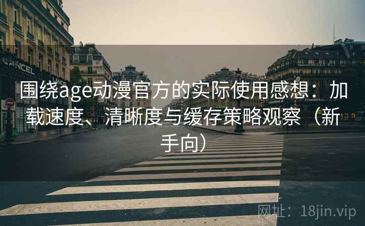 围绕age动漫官方的实际使用感想：加载速度、清晰度与缓存策略观察（新手向）