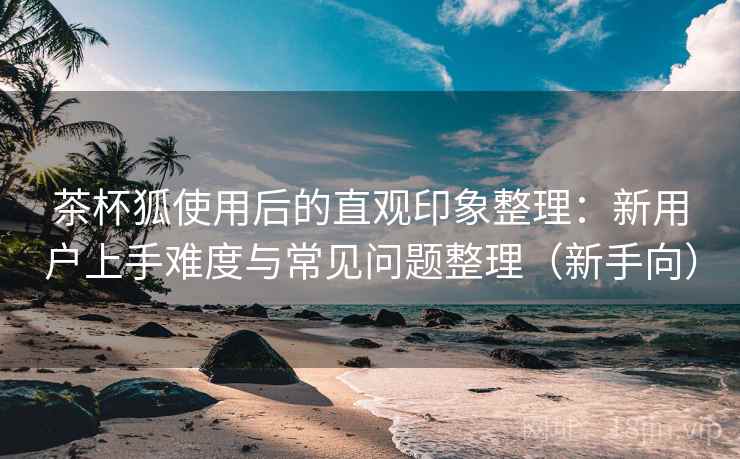 茶杯狐使用后的直观印象整理:新用户上手难度与常见问题整理(新手向) 茶杯狐使用后的直观印象整理:新用户上手难度与常见问题整理(新手向)