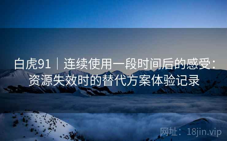 白虎91｜连续使用一段时间后的感受：资源失效时的替代方案体验记录