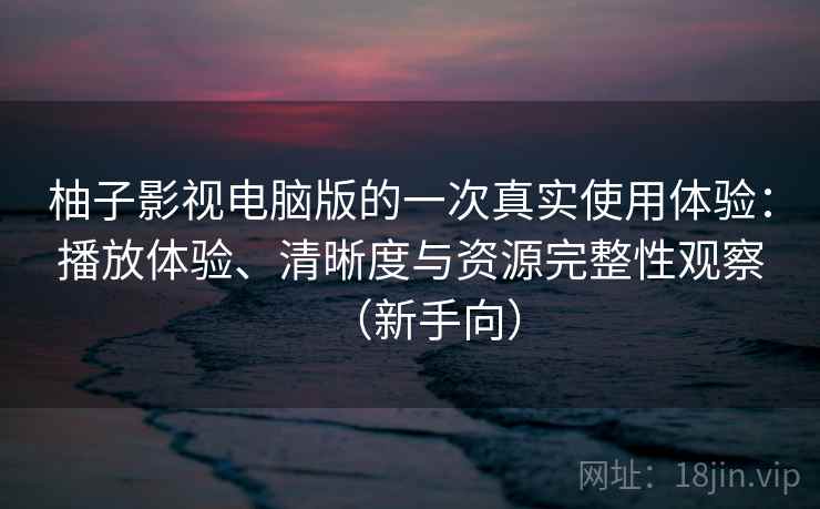 柚子影视电脑版的一次真实使用体验:播放体验、清晰度与资源完整性观察(新手向) 柚子影视电脑版的一次真实使用体验:播放体验、清晰度与资源完整性观察(新手向)