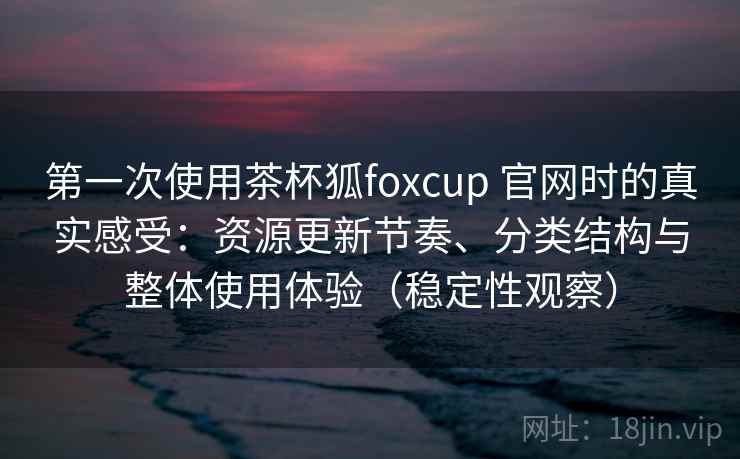 第一次使用茶杯狐foxcup 官网时的真实感受：资源更新节奏、分类结构与整体使用体验（稳定性观察）