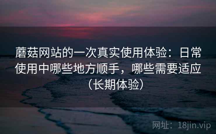 蘑菇网站的一次真实使用体验：日常使用中哪些地方顺手，哪些需要适应（长期体验）